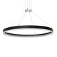 Meyda Lighting Anillo Apollonia 60" LED Solar Black Pendant Light With White Contrail Mist Shade