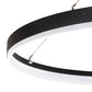 Meyda Lighting Anillo Apollonia 60" LED Solar Black Pendant Light With White Contrail Mist Shade
