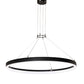 Meyda Lighting Anillo Apollonia 60" LED Solar Black Pendant Light With White Contrail Mist Shade