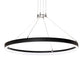 Meyda Lighting Anillo Apollonia 60" LED Solar Black Pendant Light With White Contrail Mist Shade