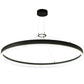 Meyda Lighting Anillo Apollonia 60" LED Textured Black Pendant Light With White Contrail Mist Idalight Shade