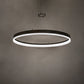 Meyda Lighting Anillo Apollonia 60" LED Timeless Bronze Pendant Light With Contrail Mist Idalight Shade