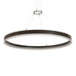 Meyda Lighting Anillo Apollonia 60" LED Timeless Bronze Pendant Light With Contrail Mist Idalight Shade