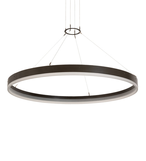 Meyda Lighting Anillo Apollonia 60" LED Timeless Bronze Pendant Light With Contrail Mist Idalight Shade