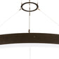 Meyda Lighting Anillo Apollonia 60" LED Timeless Bronze Pendant Light With Contrail Mist Idalight Shade