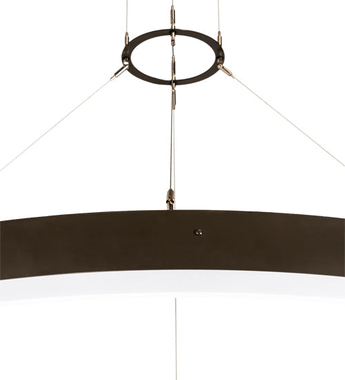 Meyda Lighting Anillo Apollonia 60" LED Timeless Bronze Pendant Light With Contrail Mist Idalight Shade