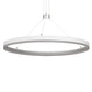 Meyda Lighting Anillo Apollonia 72 LED Matte White Pendant Light With White Contrail Mist Idalight Shade
