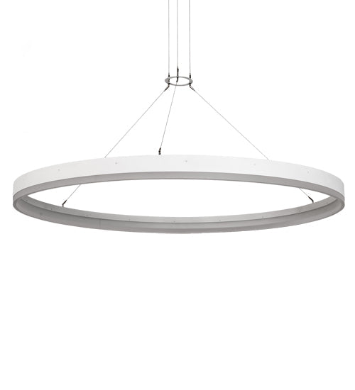 Meyda Lighting Anillo Apollonia 72 LED Matte White Pendant Light With White Contrail Mist Idalight Shade
