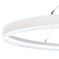 Meyda Lighting Anillo Apollonia 72 LED Matte White Pendant Light With White Contrail Mist Idalight Shade