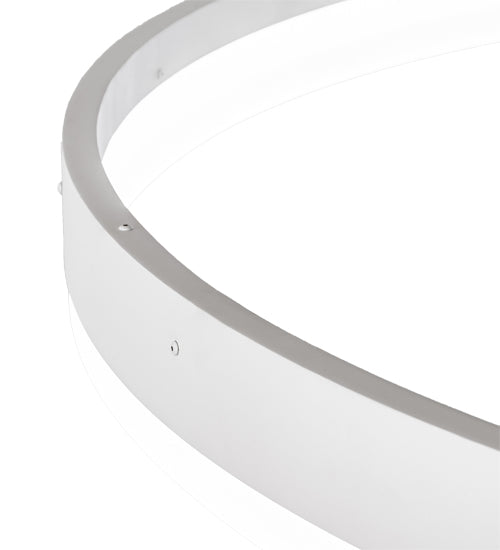 Meyda Lighting Anillo Apollonia 72 LED Matte White Pendant Light With White Contrail Mist Idalight Shade
