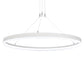 Meyda Lighting Anillo Apollonia 72 LED Matte White Pendant Light With White Contrail Mist Idalight Shade