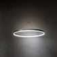 Meyda Lighting Anillo Apollonia 72" LED Nickel Pendant Light With Contrail Mist Idalight Shade