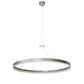 Meyda Lighting Anillo Apollonia 72" LED Nickel Pendant Light With Contrail Mist Idalight Shade