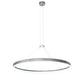 Meyda Lighting Anillo Apollonia 72" LED Nickel Pendant Light With Contrail Mist Idalight Shade