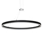 Meyda Lighting Anillo Apollonia 72" LED Textured Black Pendant Light With Contrail Mist Idalight Shade