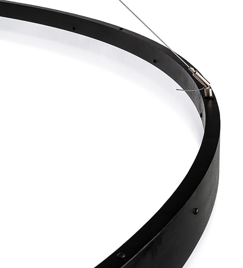Meyda Lighting Anillo Apollonia 72" LED Textured Black Pendant Light With Contrail Mist Idalight Shade