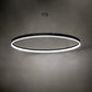 Meyda Lighting Anillo Apollonia 84" LED Textured Black Pendant Light With Frosted Clear Contrail Mist Idalight Shade