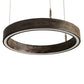 Meyda Lighting Anillo Halo 16" LED Florence Walnut Pendant Light With White Statuario Idalight Shade