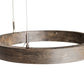 Meyda Lighting Anillo Halo 16" LED Florence Walnut Pendant Light With White Statuario Idalight Shade