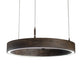 Meyda Lighting Anillo Halo 16" LED Florence Walnut Pendant Light With White Statuario Idalight Shade