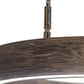 Meyda Lighting Anillo Halo 16" LED Florence Walnut Pendant Light With White Statuario Idalight Shade