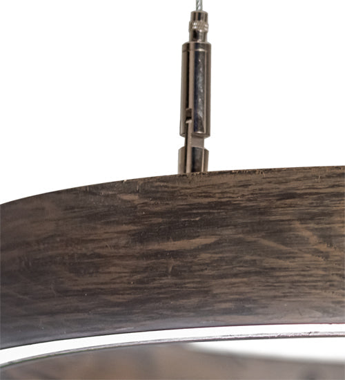 Meyda Lighting Anillo Halo 16" LED Florence Walnut Pendant Light With White Statuario Idalight Shade