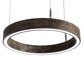 Meyda Lighting Anillo Halo 16" LED Florence Walnut Pendant Light With White Statuario Idalight Shade