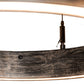 Meyda Lighting Anillo Halo 18" LED Florence Walnut Pendant Light With White Statuario Idalight Shade