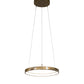 Meyda Lighting Anillo Halo 24" LED Brass Tint Pendant Light With White Statuario Idalight Shade