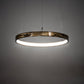 Meyda Lighting Anillo Halo 24" LED Brass Tint Pendant Light With White Statuario Idalight Shade