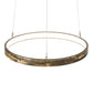 Meyda Lighting Anillo Halo 24" LED Brass Tint Pendant Light With White Statuario Idalight Shade