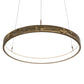 Meyda Lighting Anillo Halo 24" LED Brass Tint Pendant Light With White Statuario Idalight Shade