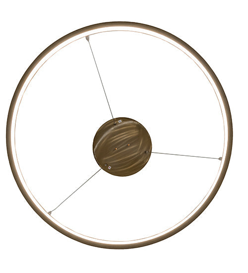 Meyda Lighting Anillo Halo 24" LED Brass Tint Pendant Light With White Statuario Idalight Shade