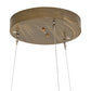 Meyda Lighting Anillo Halo 24" LED Brass Tint Pendant Light With White Statuario Idalight Shade