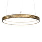 Meyda Lighting Anillo Halo 24" LED Brass Tint Pendant Light With White Statuario Idalight Shade