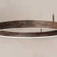 Meyda Lighting Anillo Halo 24" LED Florence Walnut Pendant Light With White Statuario Idalight Shade