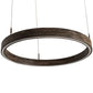 Meyda Lighting Anillo Halo 24" LED Florence Walnut Pendant Light With White Statuario Idalight Shade