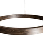 Meyda Lighting Anillo Halo 24" LED Florence Walnut Pendant Light With White Statuario Idalight Shade