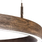 Meyda Lighting Anillo Halo 24" LED Florence Walnut Pendant Light With White Statuario Idalight Shade