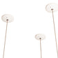 Meyda Lighting Anillo Halo 24" LED Florence Walnut Pendant Light With White Statuario Idalight Shade