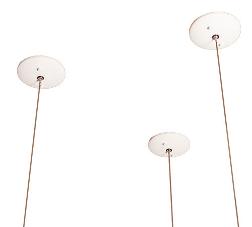 Meyda Lighting Anillo Halo 24" LED Florence Walnut Pendant Light With White Statuario Idalight Shade