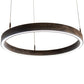 Meyda Lighting Anillo Halo 24" LED Florence Walnut Pendant Light With White Statuario Idalight Shade