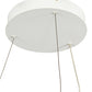 Meyda Lighting Anillo Halo 32" White Pendant Light With Ruby & White Statuario Idalight Shade