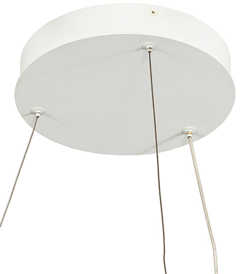 Meyda Lighting Anillo Halo 32" White Pendant Light With Ruby & White Statuario Idalight Shade