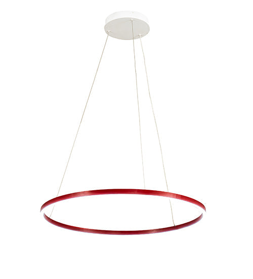 Meyda Lighting Anillo Halo 32" White Pendant Light With Ruby & White Statuario Idalight Shade
