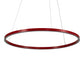 Meyda Lighting Anillo Halo 32" White Pendant Light With Ruby & White Statuario Idalight Shade