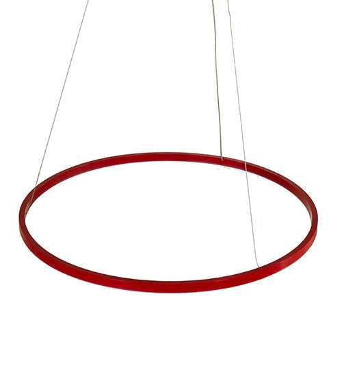 Meyda Lighting Anillo Halo 32" White Pendant Light With Ruby & White Statuario Idalight Shade
