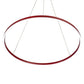Meyda Lighting Anillo Halo 32" White Pendant Light With Ruby & White Statuario Idalight Shade