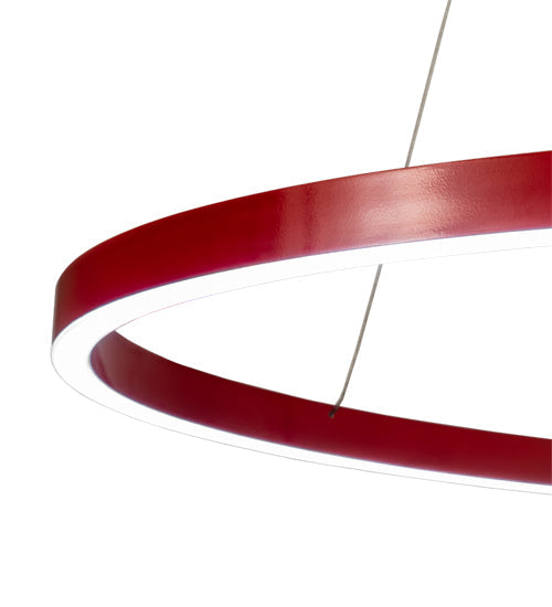 Meyda Lighting Anillo Halo 32" White Pendant Light With Ruby & White Statuario Idalight Shade