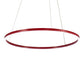 Meyda Lighting Anillo Halo 32" White Pendant Light With Ruby & White Statuario Idalight Shade